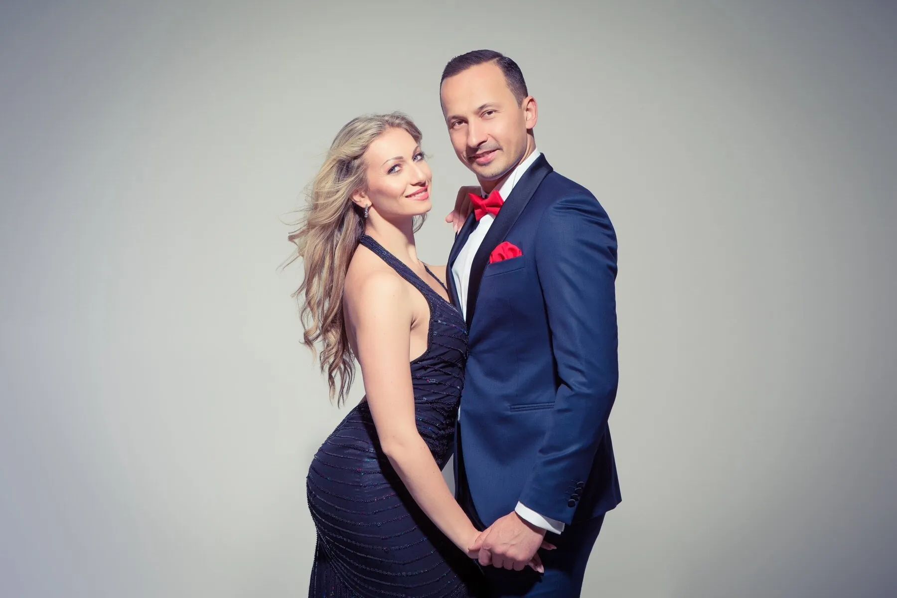 Regina und Sergiu Luca in eleganter Abendgarderobe